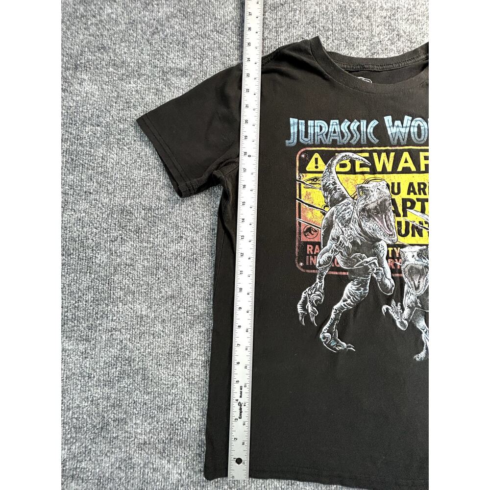 Jurassic World Raptor Country Graphic T Shirt Kids XL Black Dinosaur Tee - Picture 6 of 6